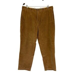 Brooks Brothers Hudson Corduroy Pants Mens 38x30 Brown Wide Wale Cotton Blend